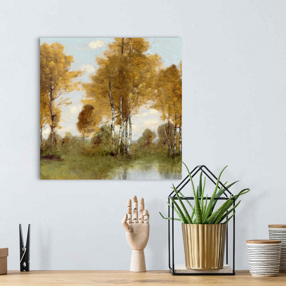 A bohemian room featuring Golden Tree Pond III