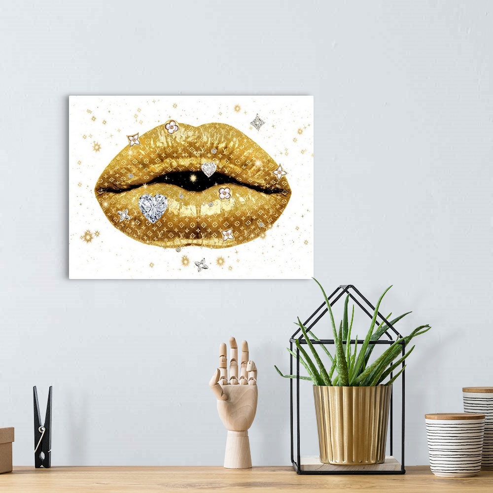 A bohemian room featuring Luxury Lips Gold