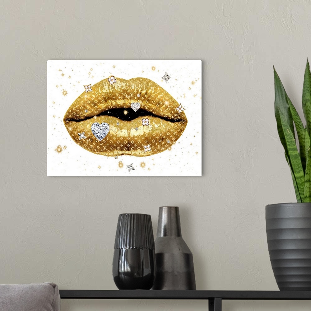 A modern room featuring Luxury Lips Gold