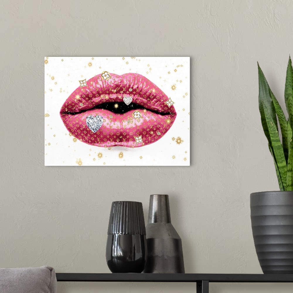 A modern room featuring Luxury Lips Pink