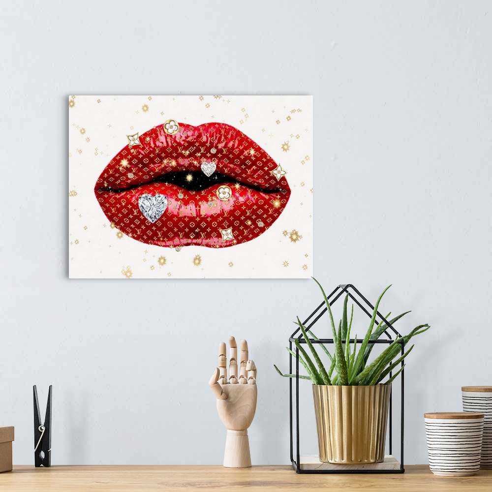 A bohemian room featuring Luxury Lips Red