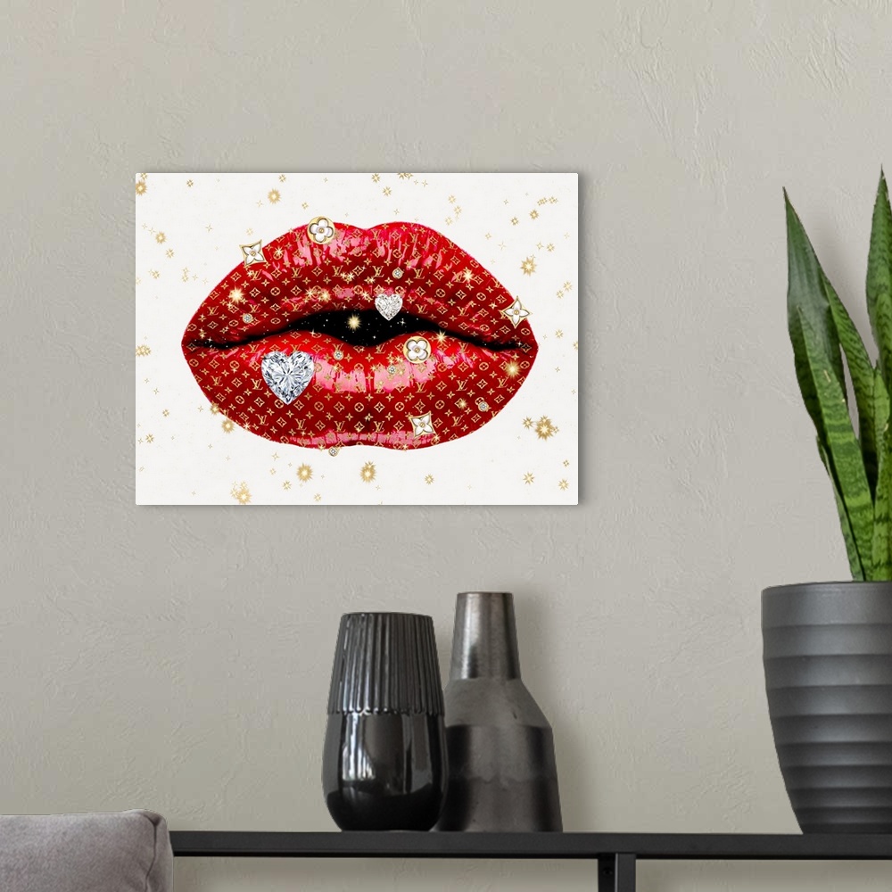 A modern room featuring Luxury Lips Red
