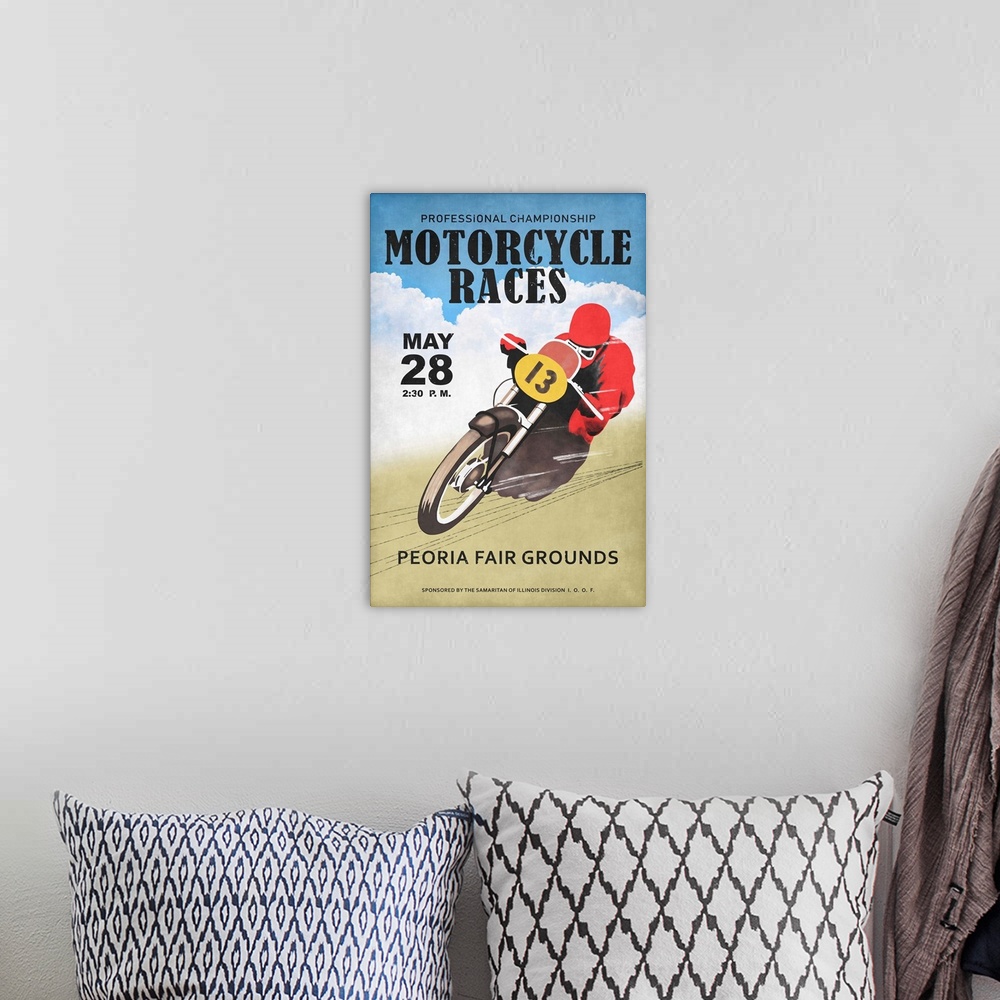 A bohemian room featuring Motor-Cycle Races Roanoke
