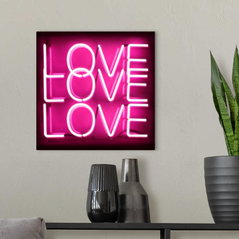 A modern room featuring Neon Love Love Love PB