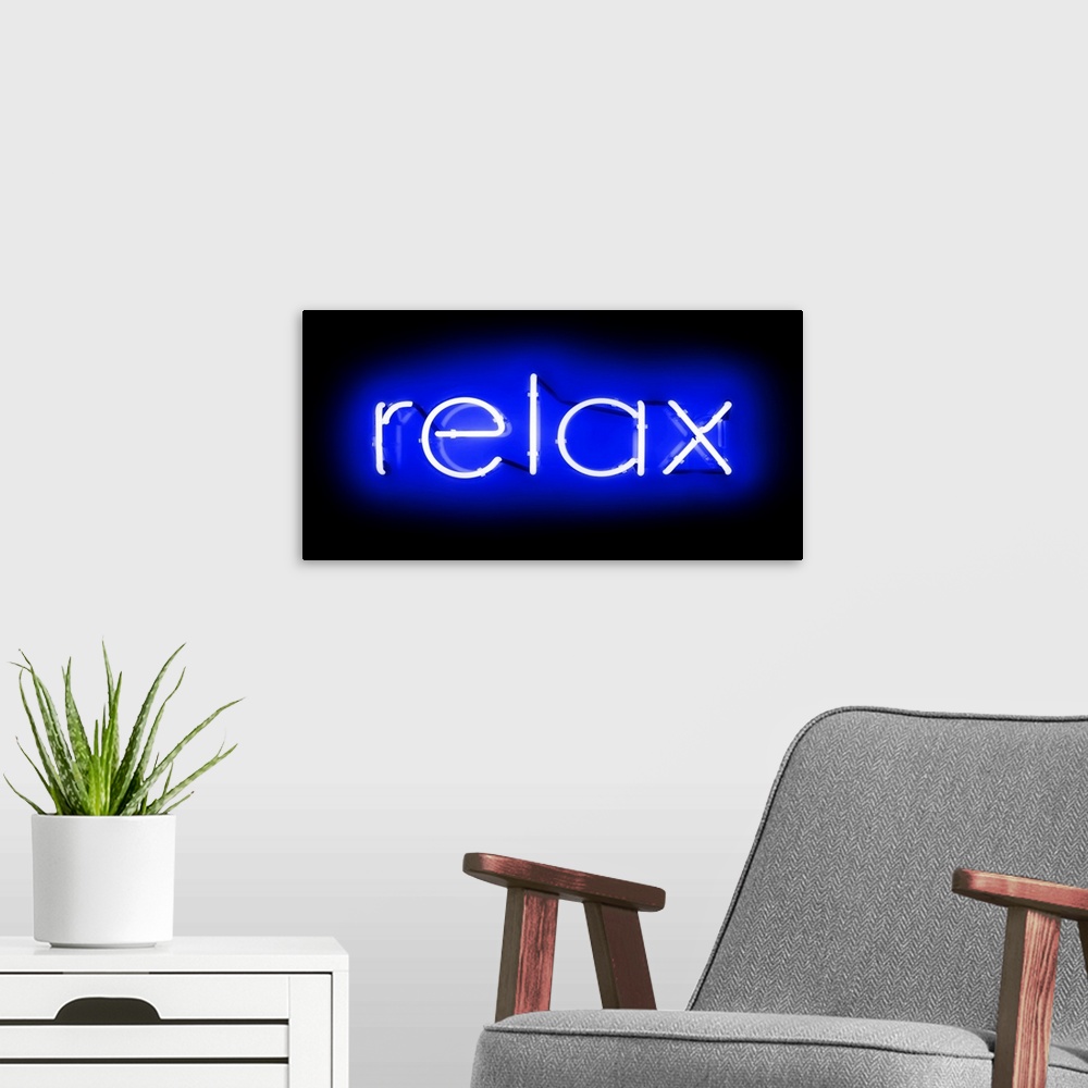 A modern room featuring Neon Relax BB