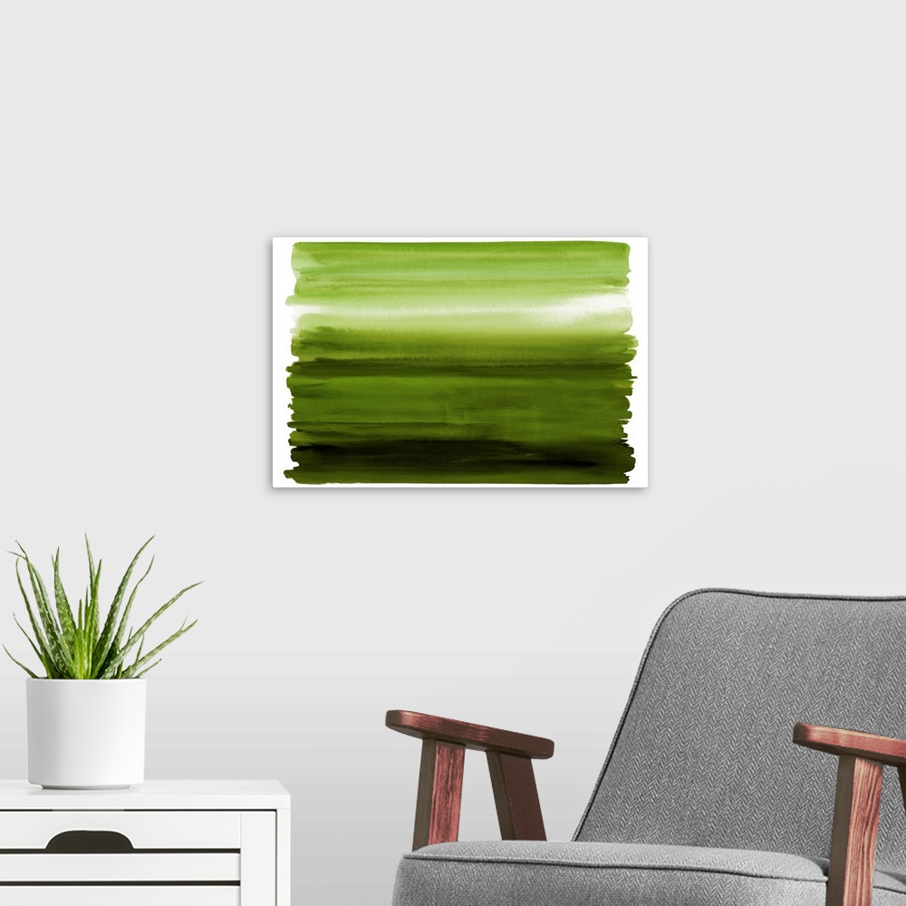 A modern room featuring Ombre Green I