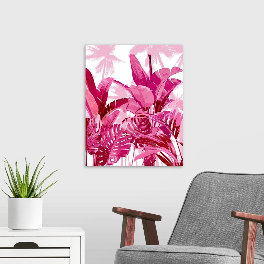 A modern room featuring Palm Forest Pink II