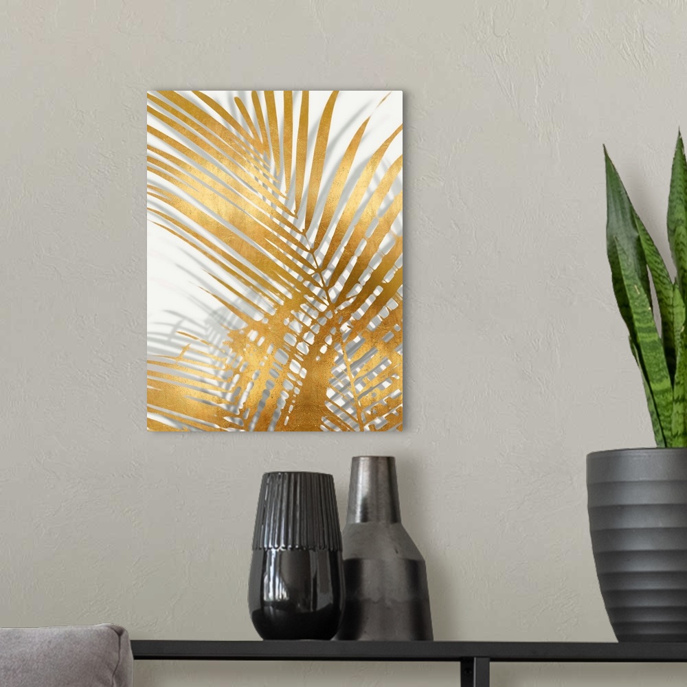 A modern room featuring Palm Shadows Gold I