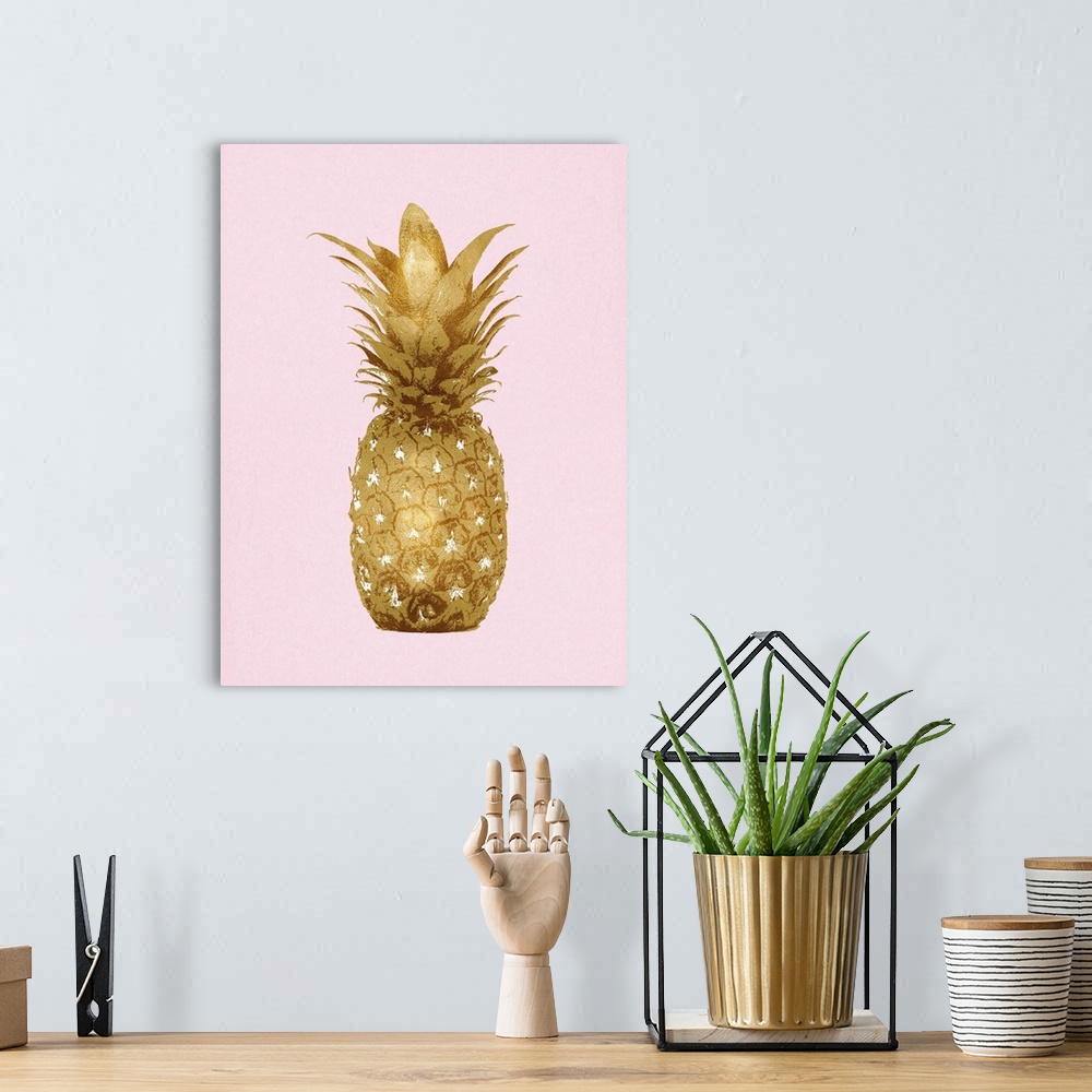 A bohemian room featuring Pineapple Gold on Pink II
