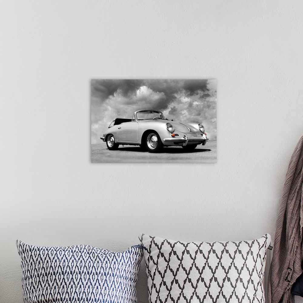 A bohemian room featuring Porsche 356B