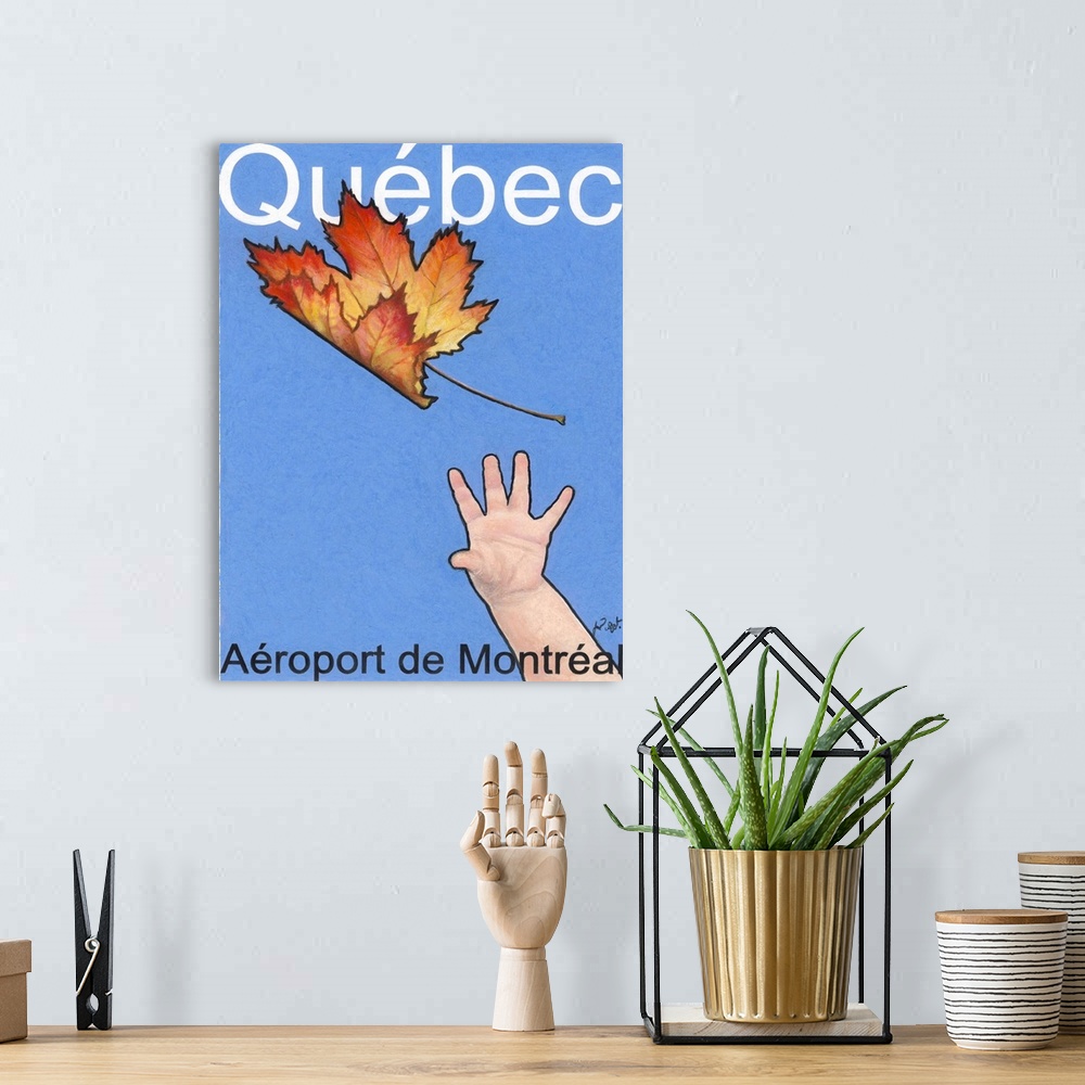 A bohemian room featuring Quebec Aeroport De Montreal