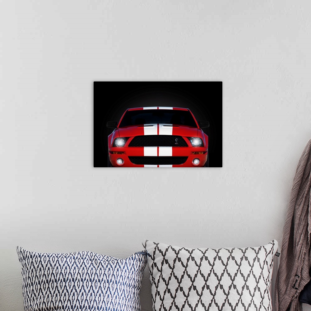 A bohemian room featuring Shelby Mustang GT500