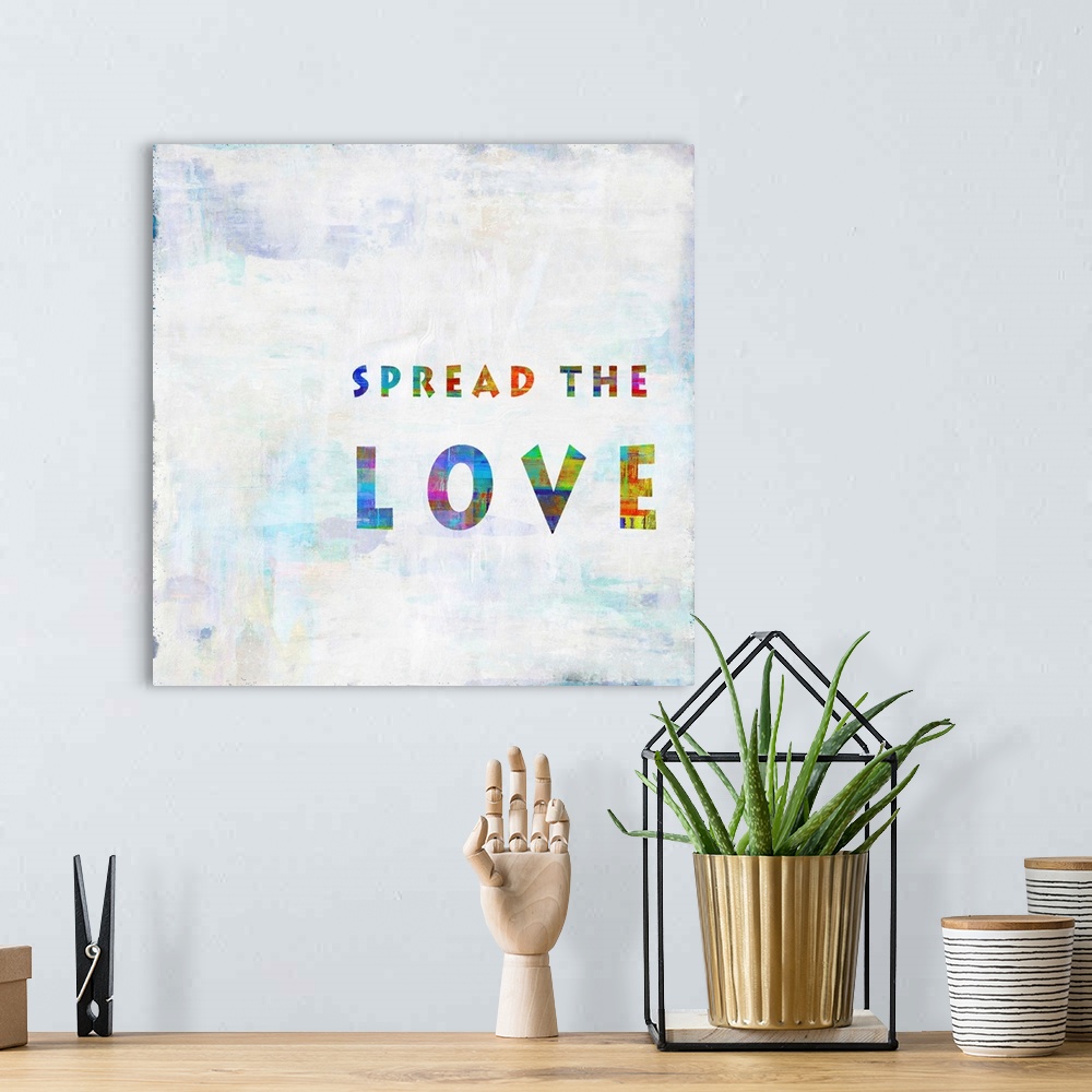 A bohemian room featuring "Spread the Love"