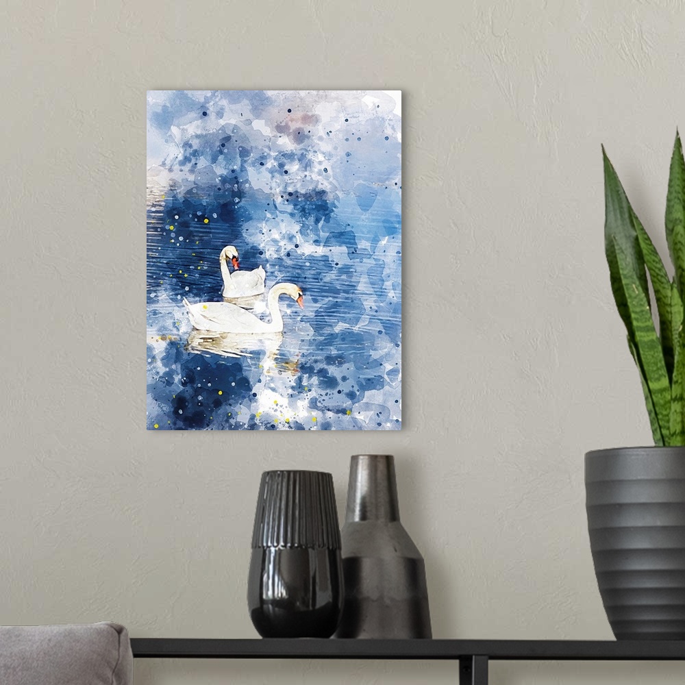 A modern room featuring Swans II