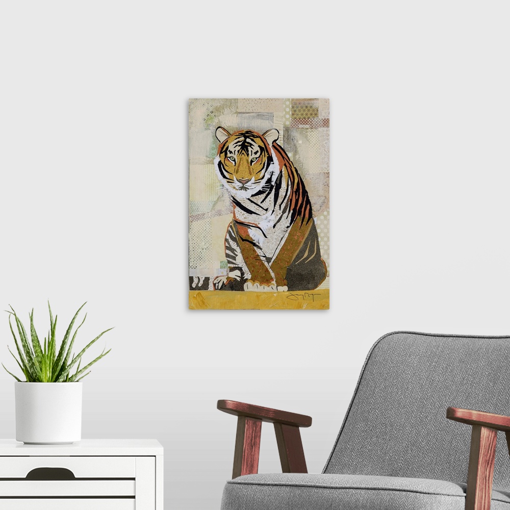 A modern room featuring Tiger Perseverance