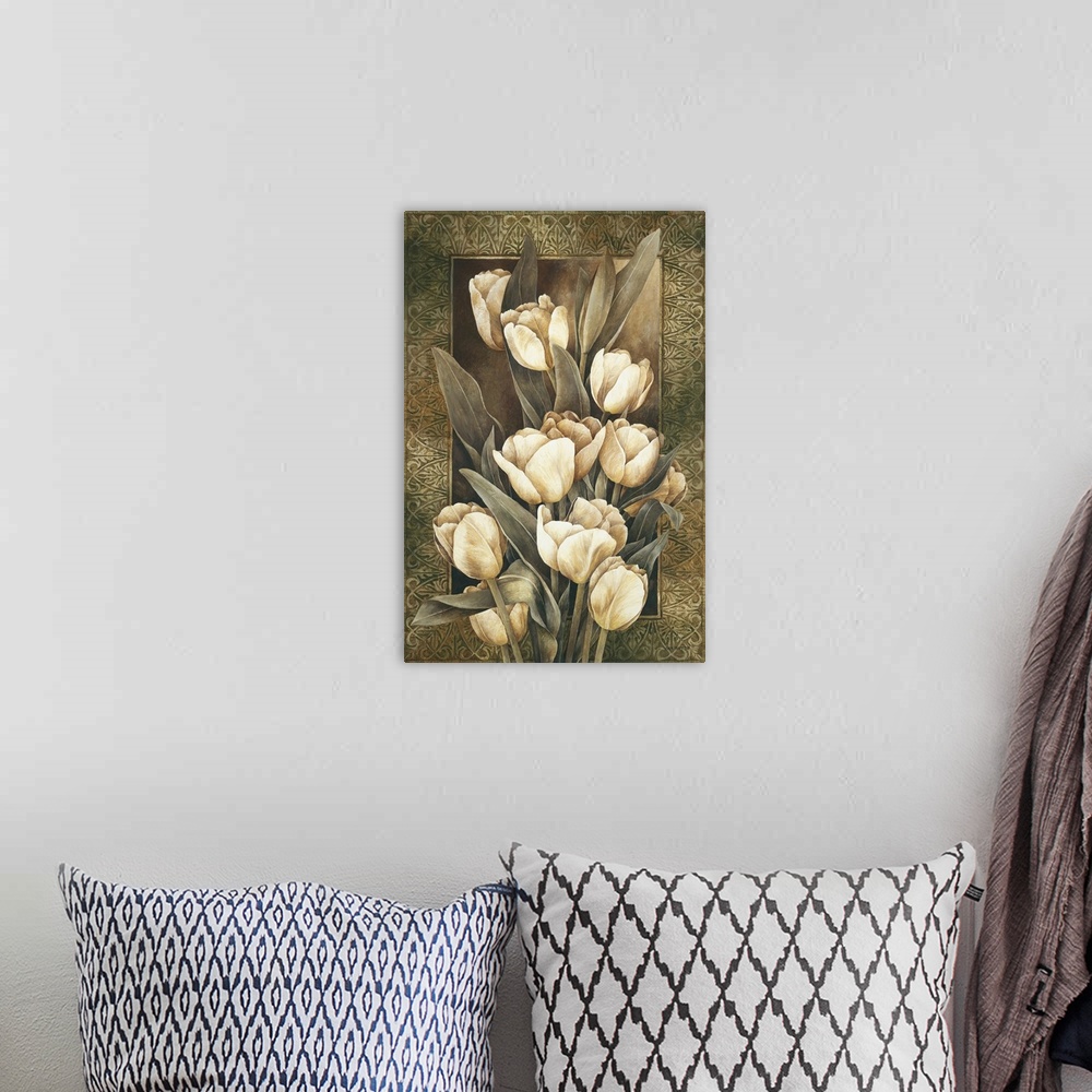 A bohemian room featuring Golden Tulips