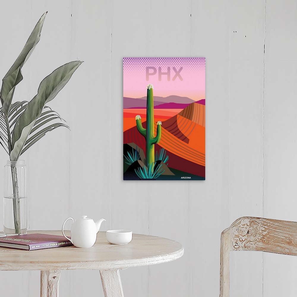 A farmhouse room featuring Phoenix Travel Poster II