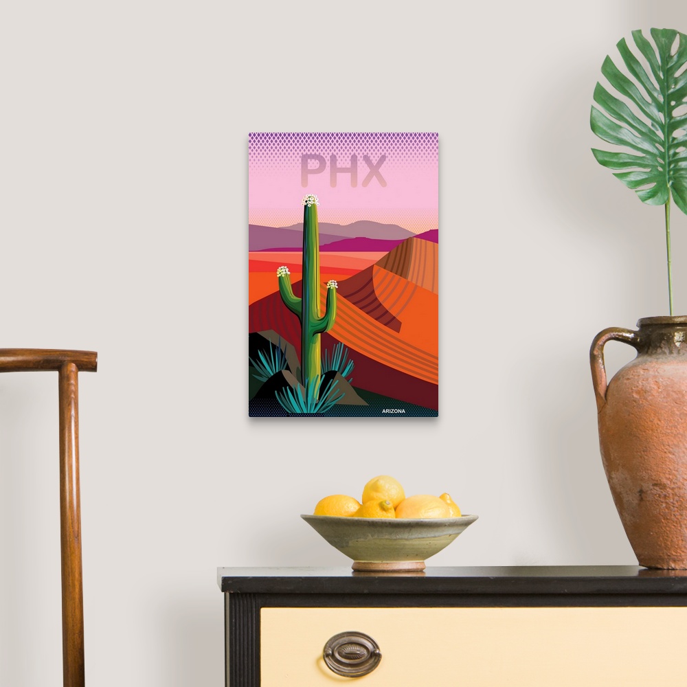 A traditional room featuring Phoenix Travel Poster II