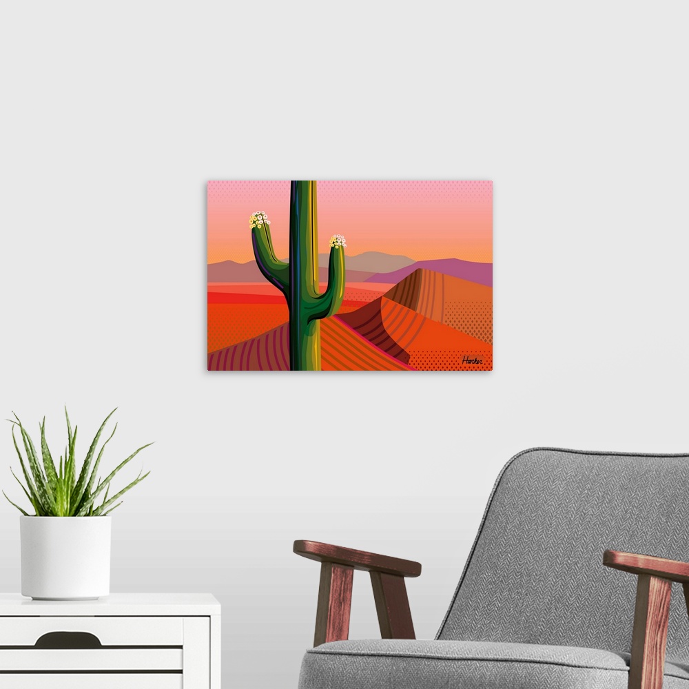 A modern room featuring Saguaro Bloom