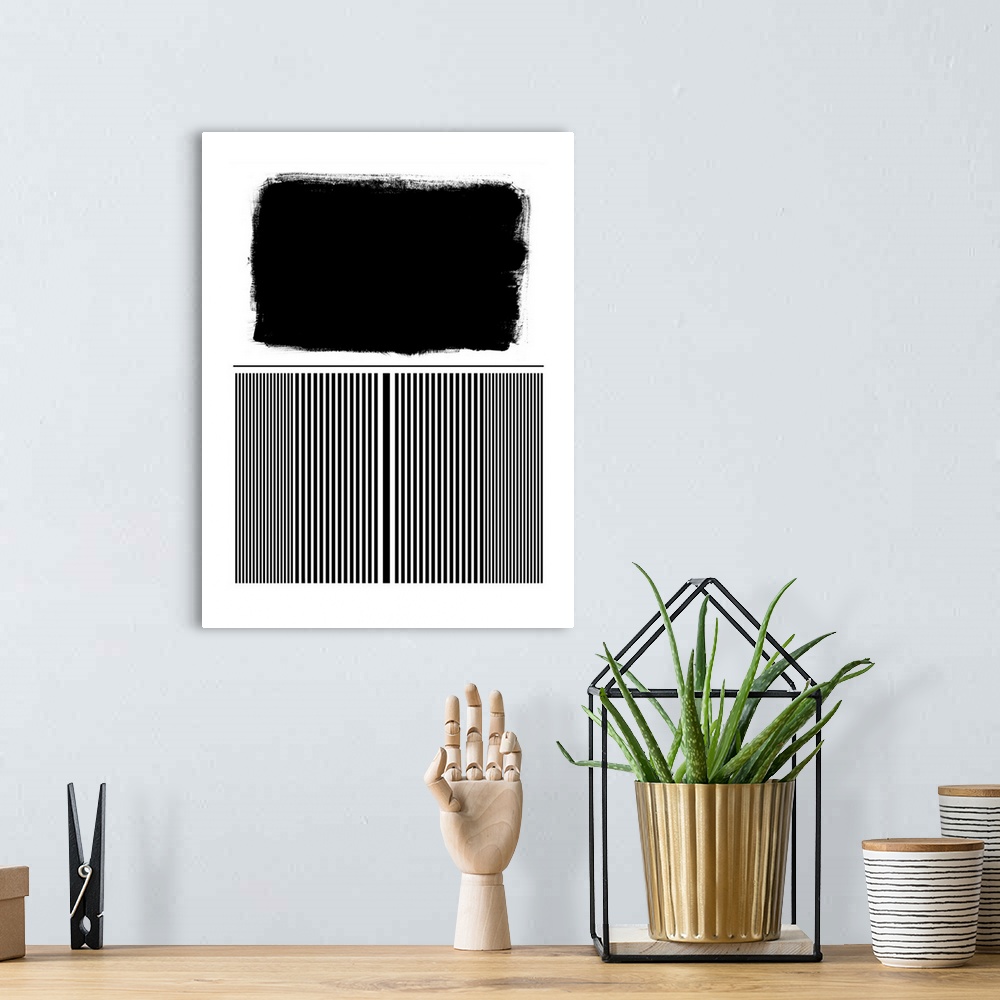 A bohemian room featuring Abstract Black 1