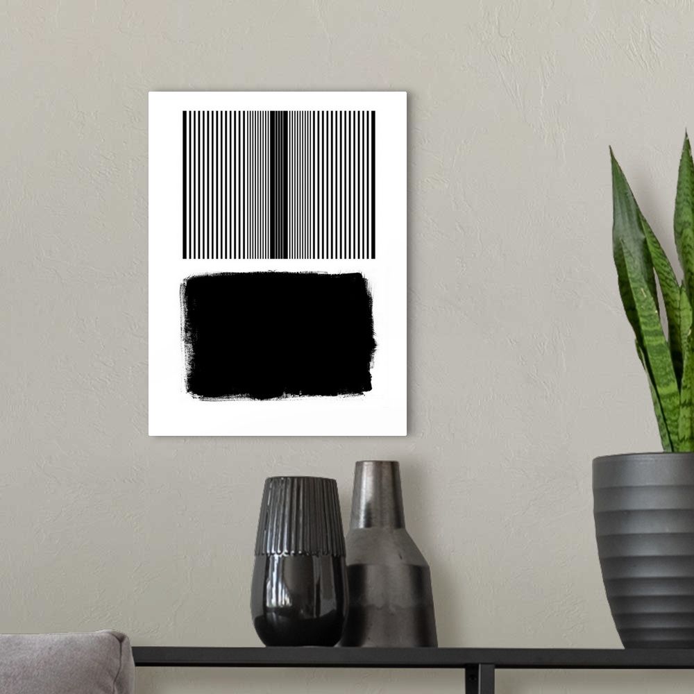 A modern room featuring Abstract Black 2