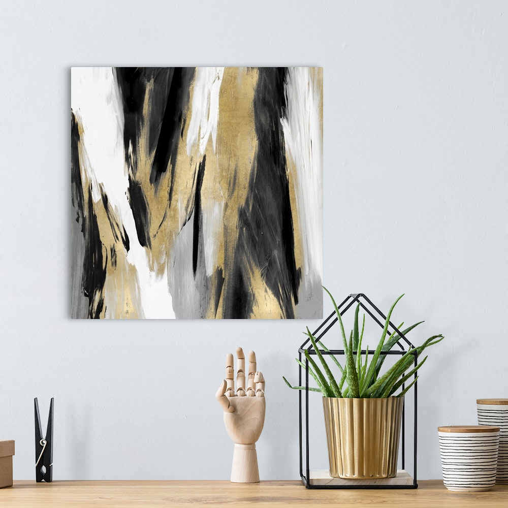 A bohemian room featuring Abstract Blend Gold II