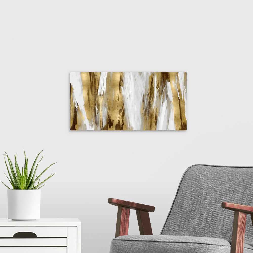 A modern room featuring Abstract Blend Gold White