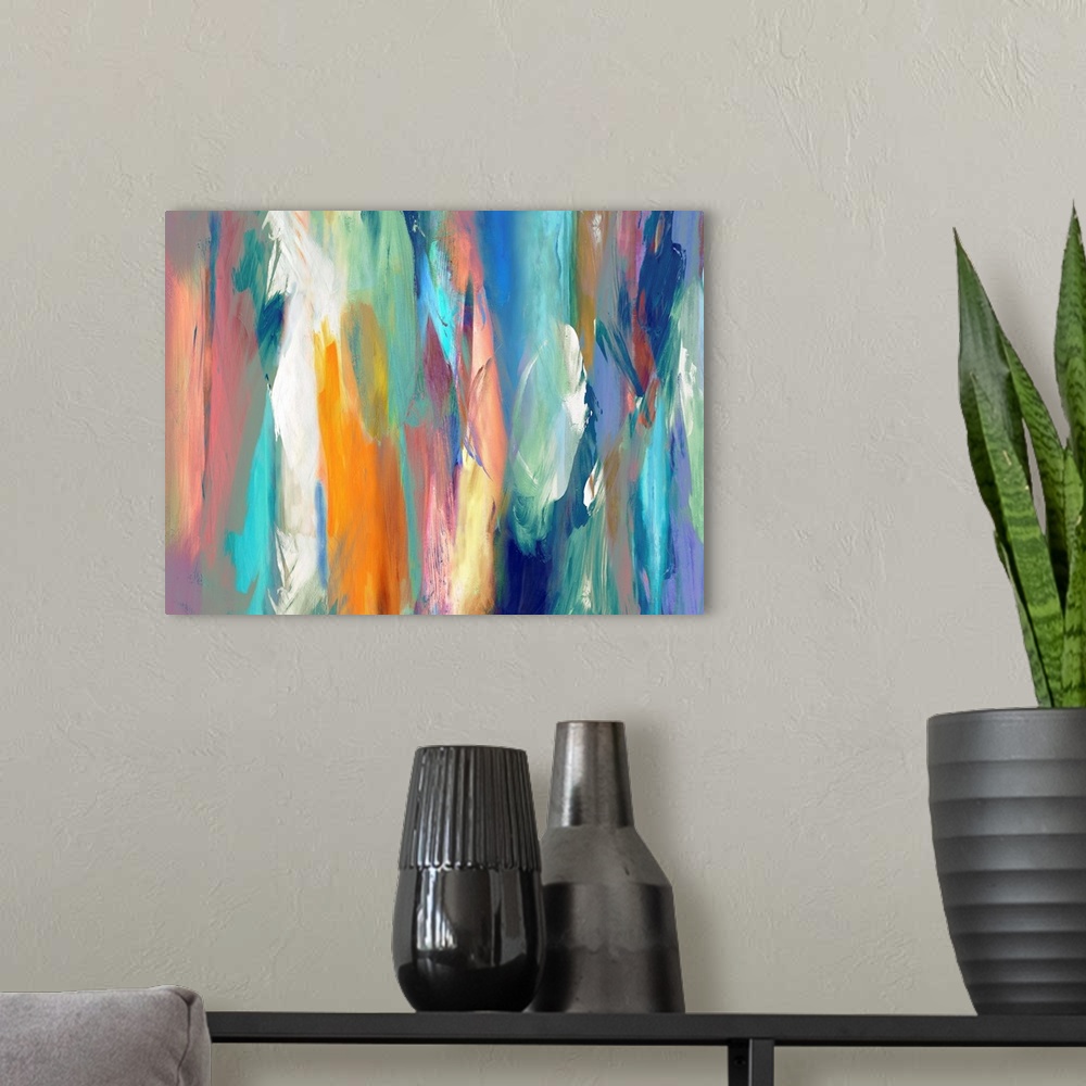 A modern room featuring Abstract Blend II