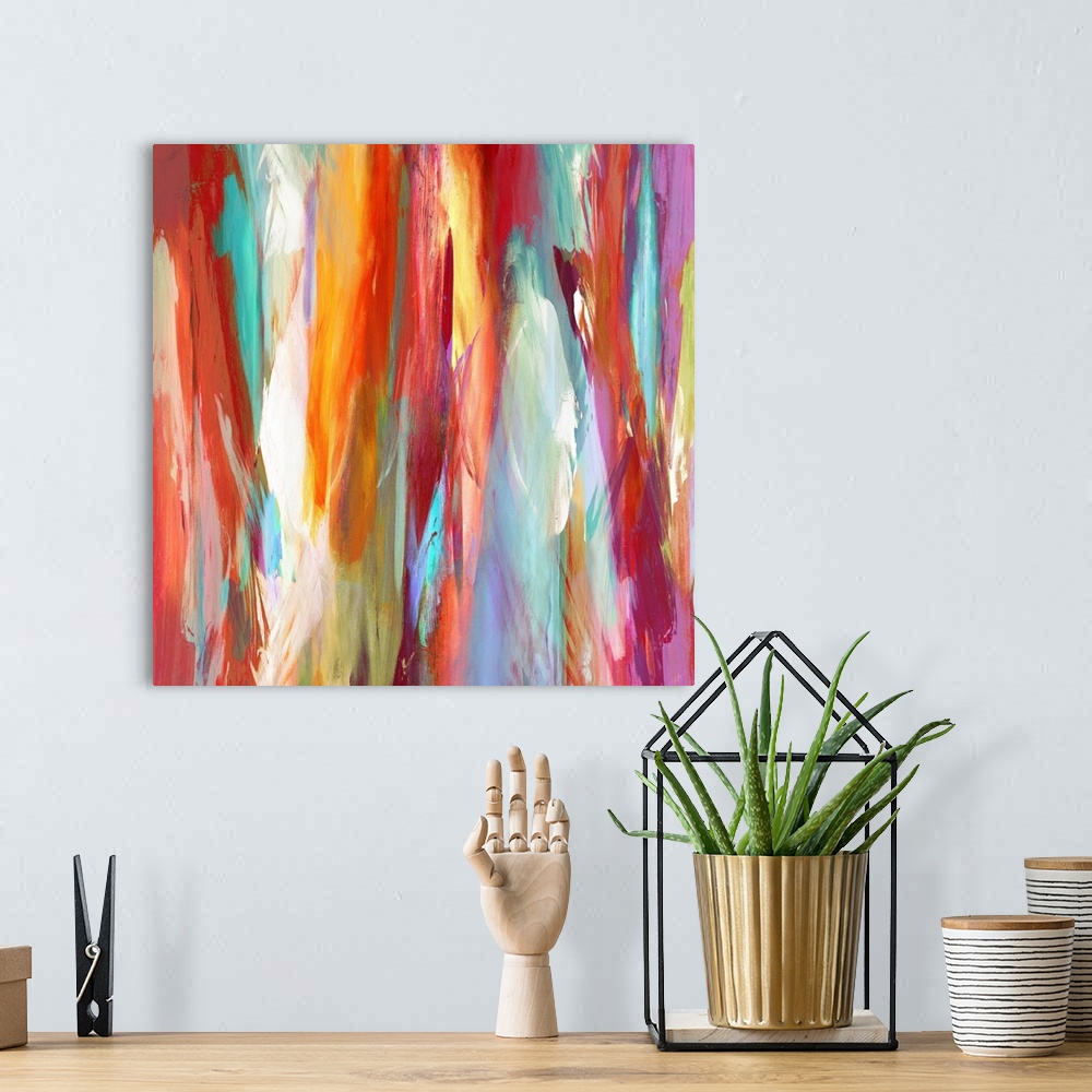 A bohemian room featuring Abstract Blend III