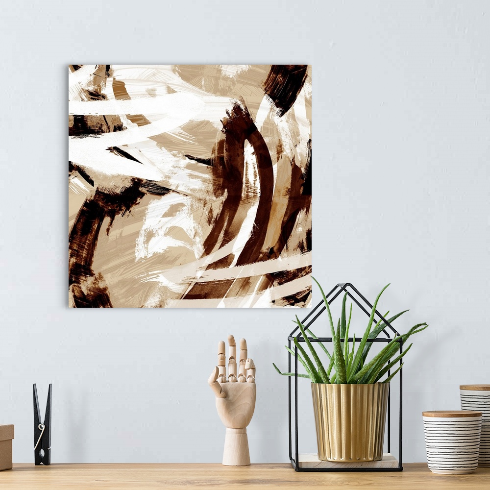 A bohemian room featuring Abstract Brown Brush