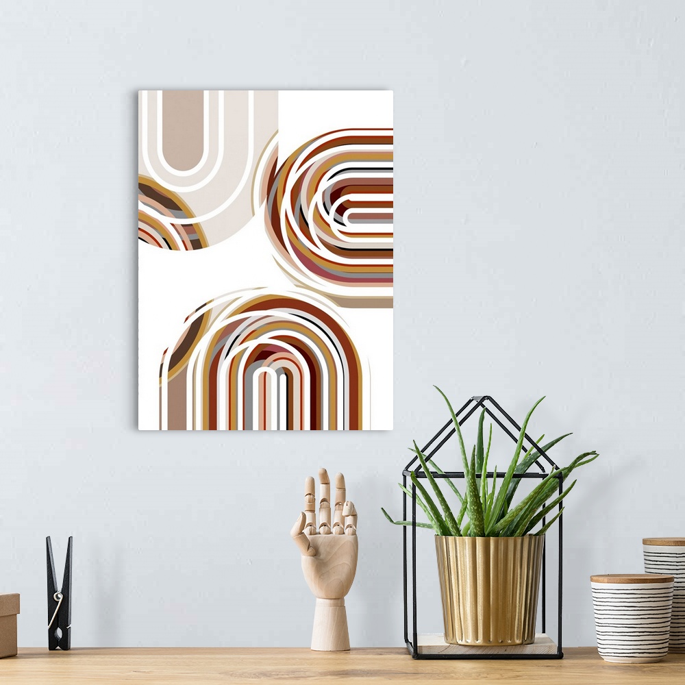 A bohemian room featuring Abstract Brown C 2