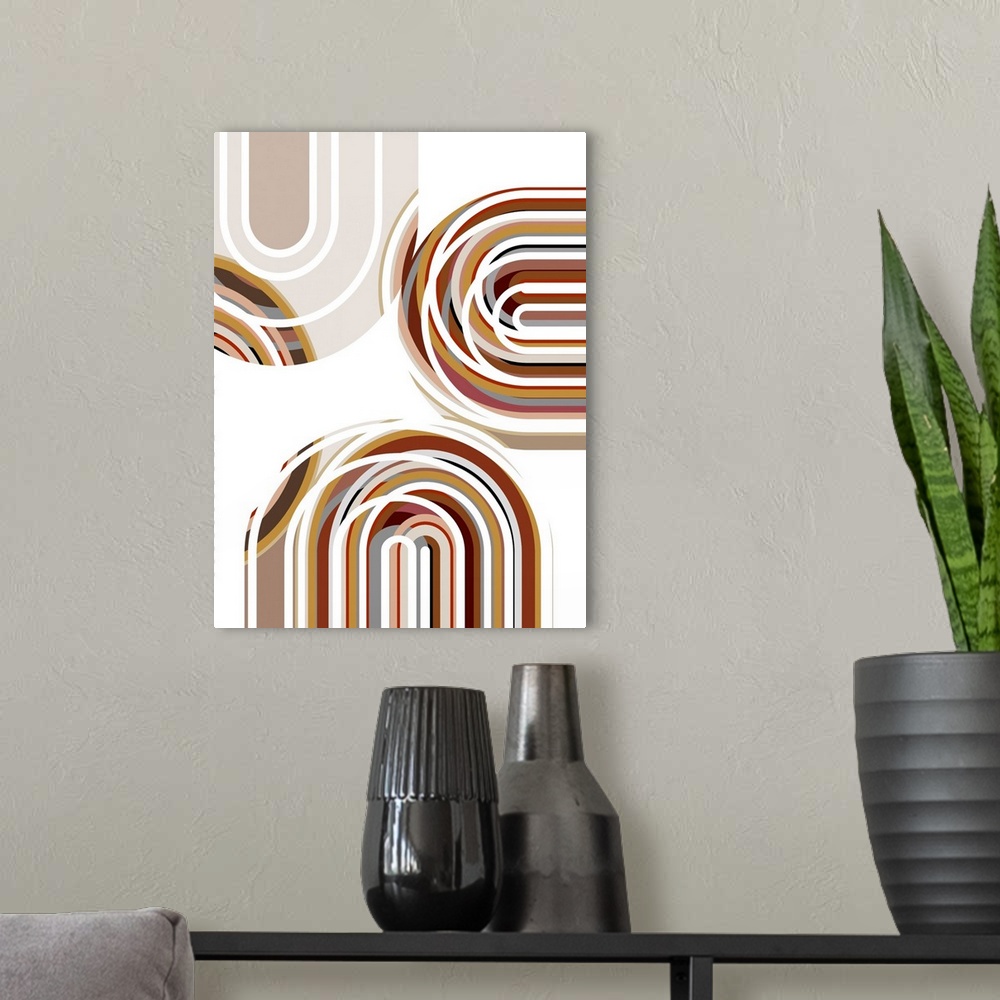 A modern room featuring Abstract Brown C 2