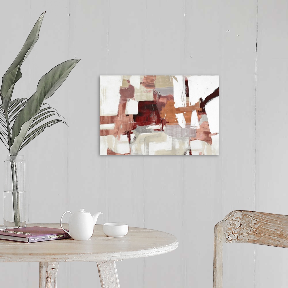 A farmhouse room featuring Abstract Collage Terra