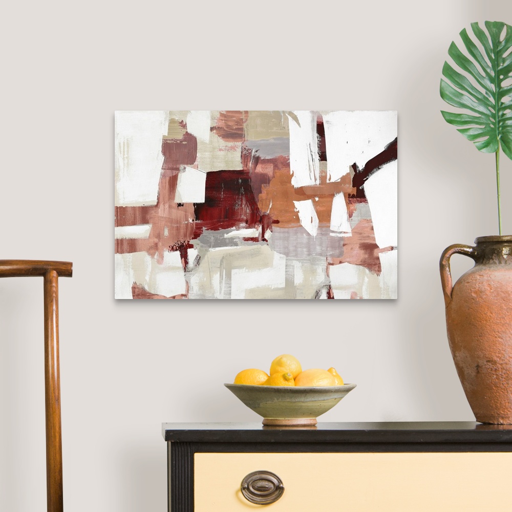 A traditional room featuring Abstract Collage Terra
