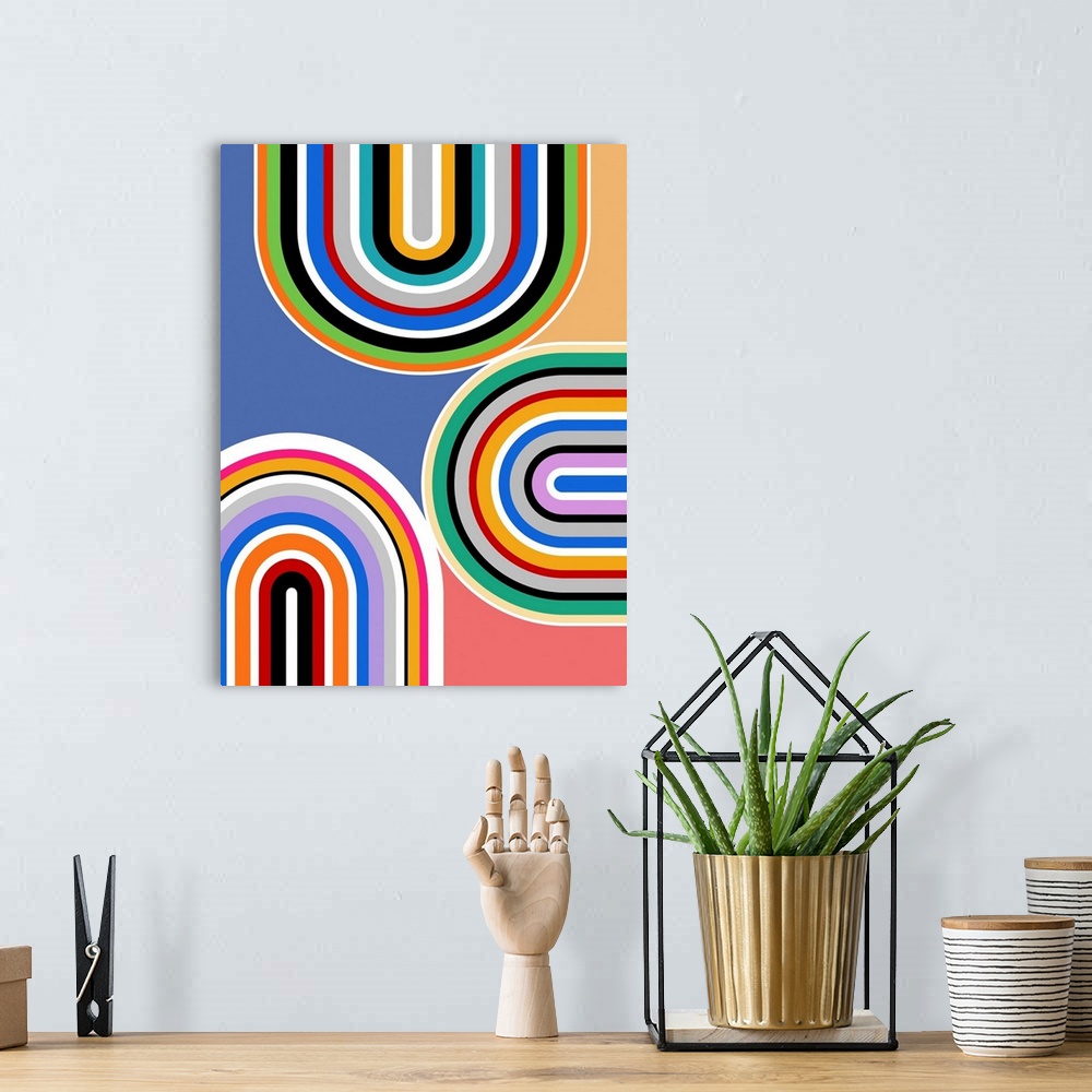 A bohemian room featuring Abstract Color 1
