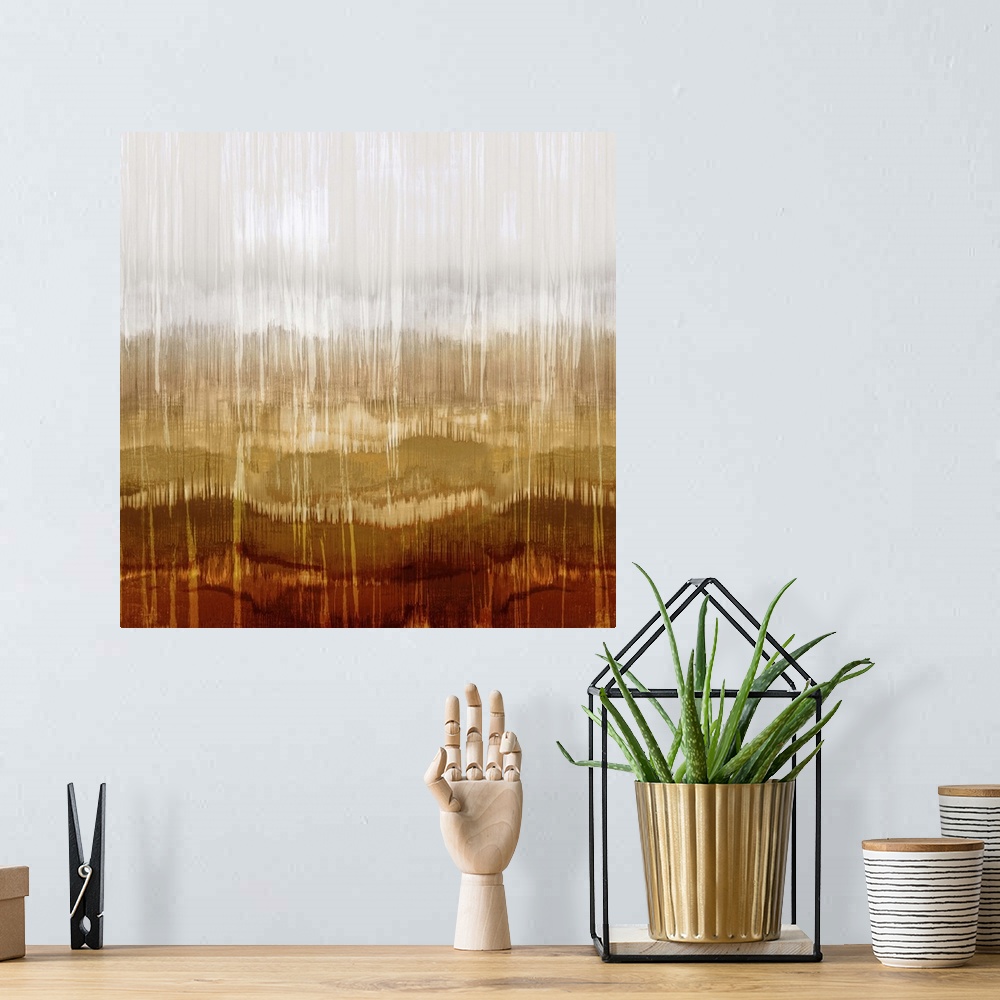 A bohemian room featuring Abstract Drip Amber