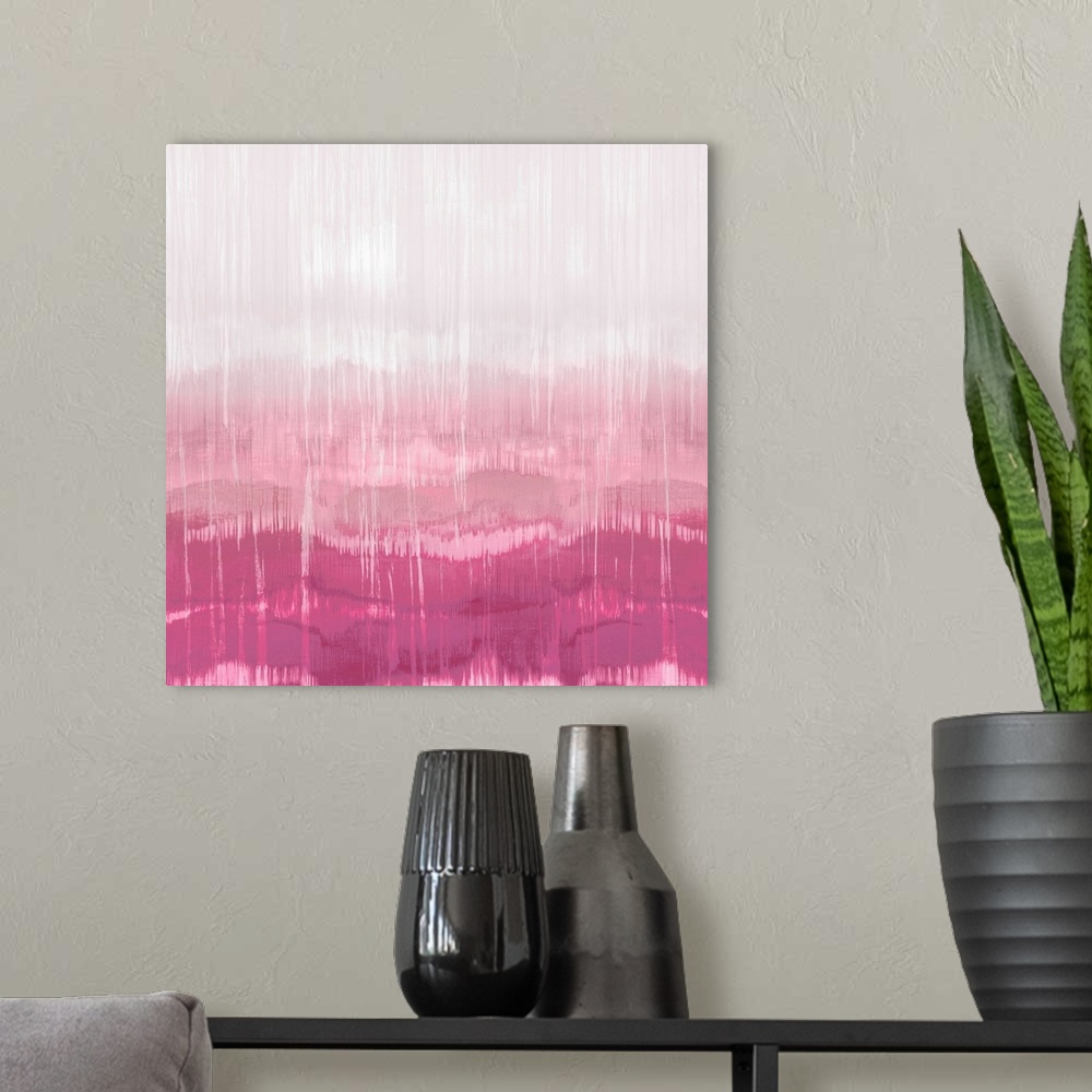 A modern room featuring Abstract Drip Pink