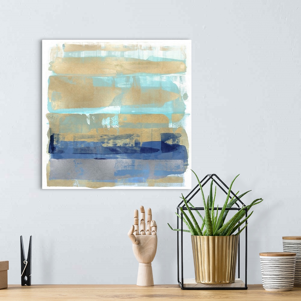 A bohemian room featuring Abstract Expressions Blue