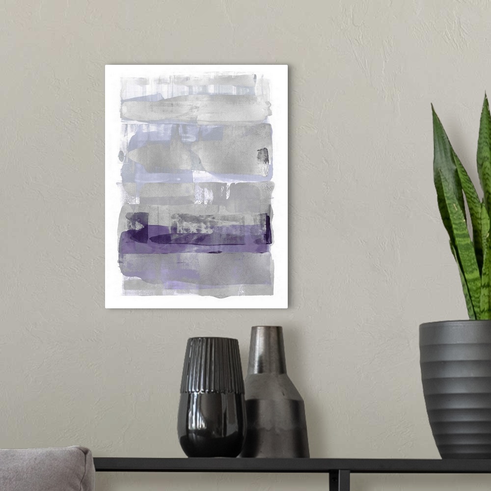A modern room featuring Abstract Expressions Purple