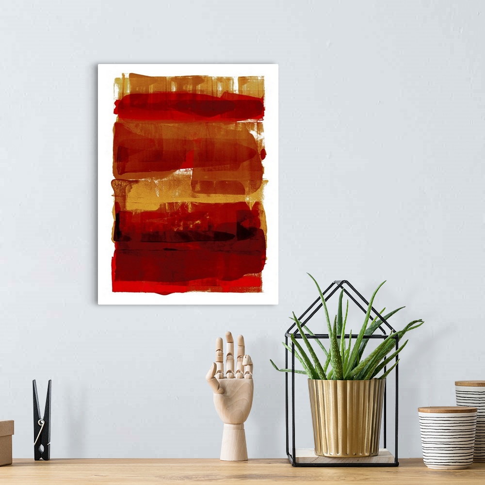 A bohemian room featuring Abstract Expressions Red