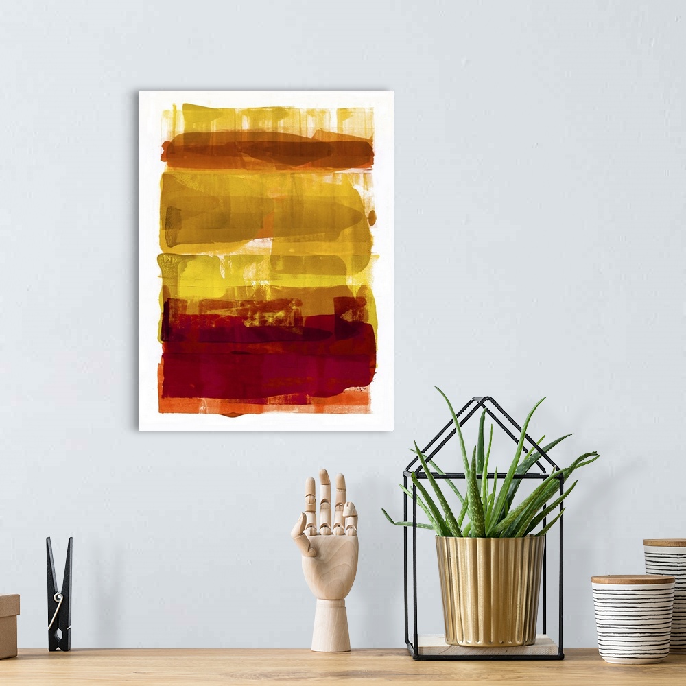 A bohemian room featuring Abstract Expressions Yellow