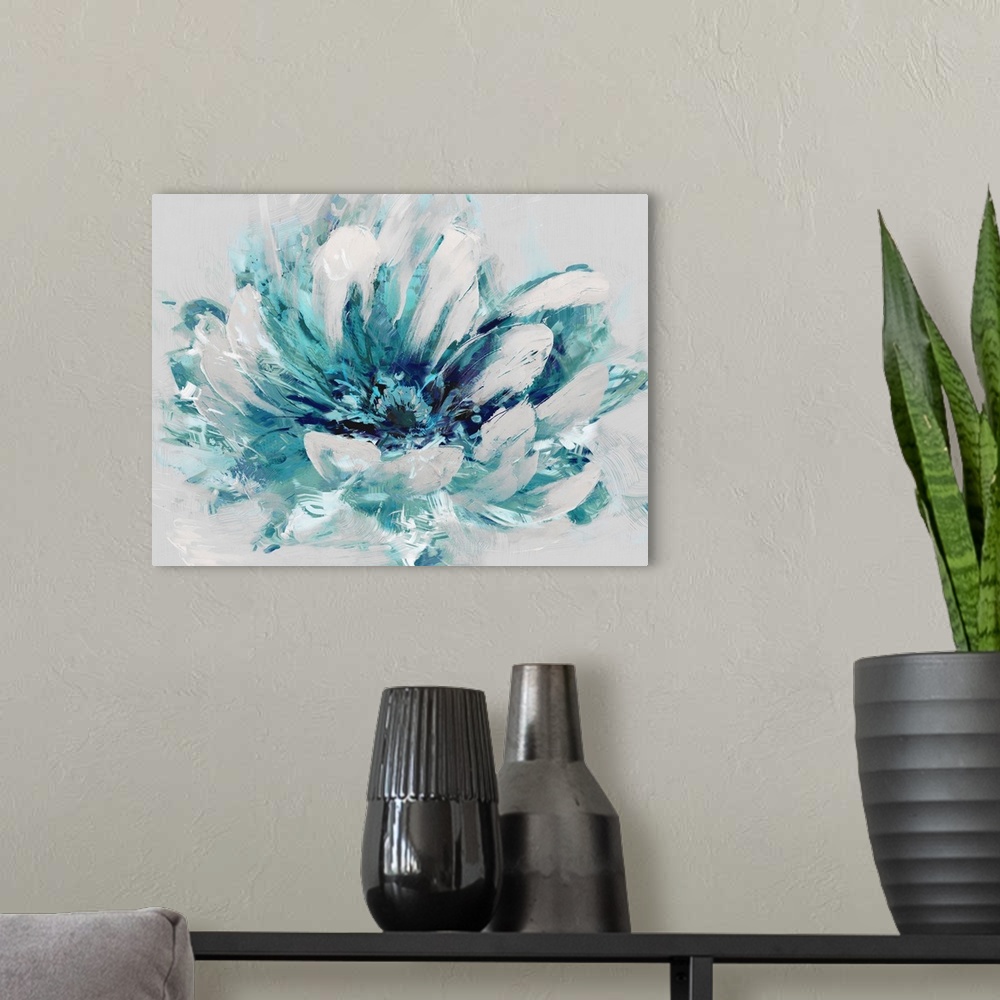 A modern room featuring Abstract Flower A