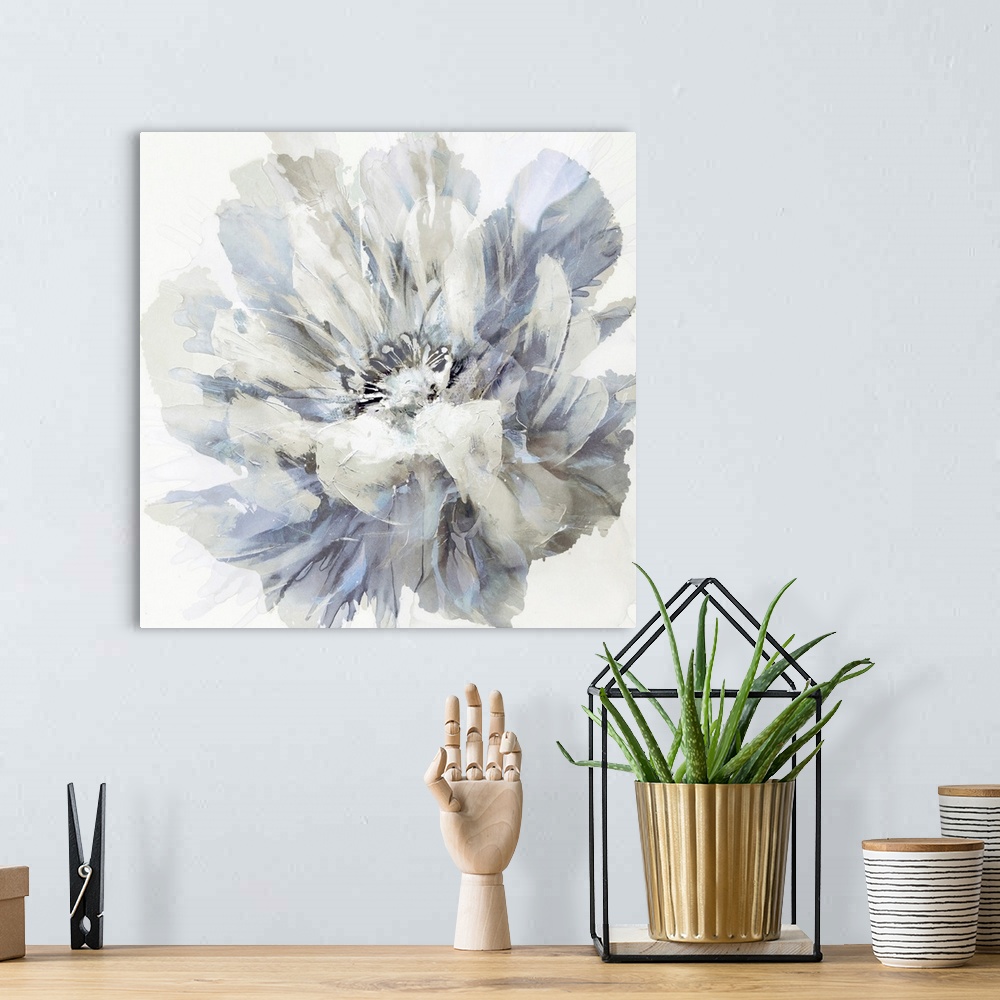 A bohemian room featuring Abstract Flower Grey