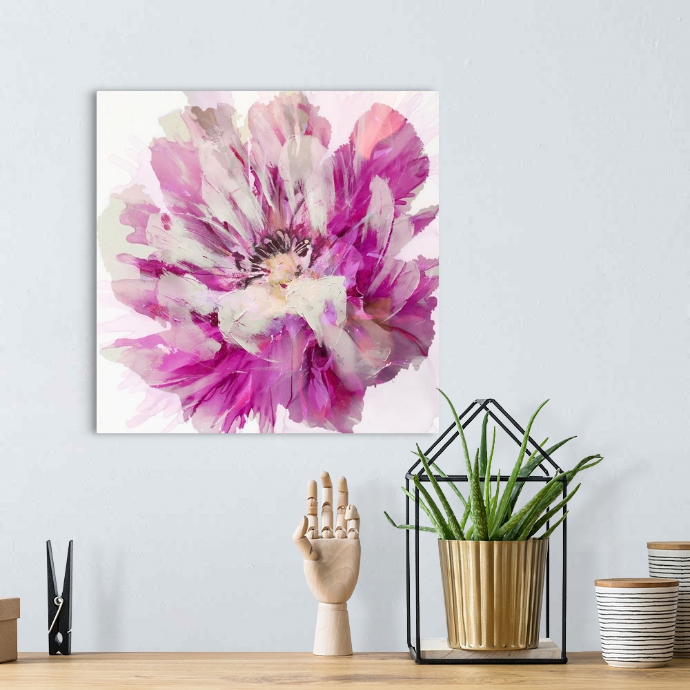 A bohemian room featuring Abstract Flower I