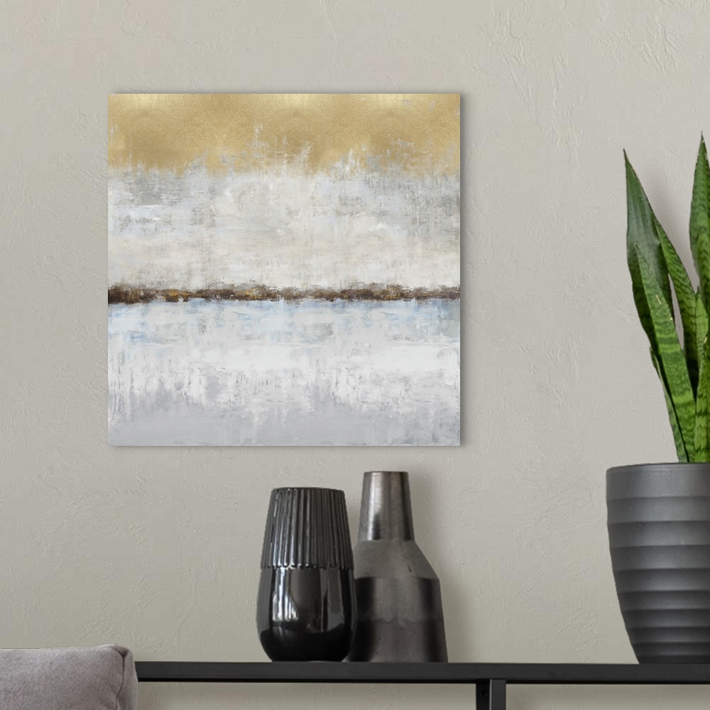 A modern room featuring Abstract Horizon W II