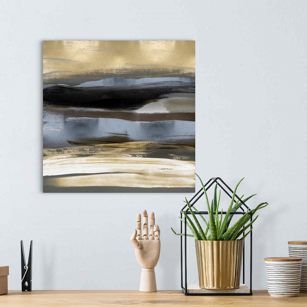 A bohemian room featuring Abstract Landscape IV B