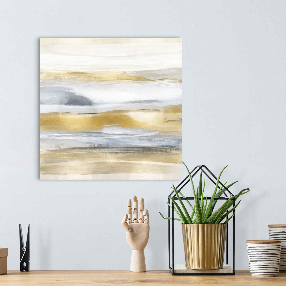 A bohemian room featuring Abstract Landscape IV W