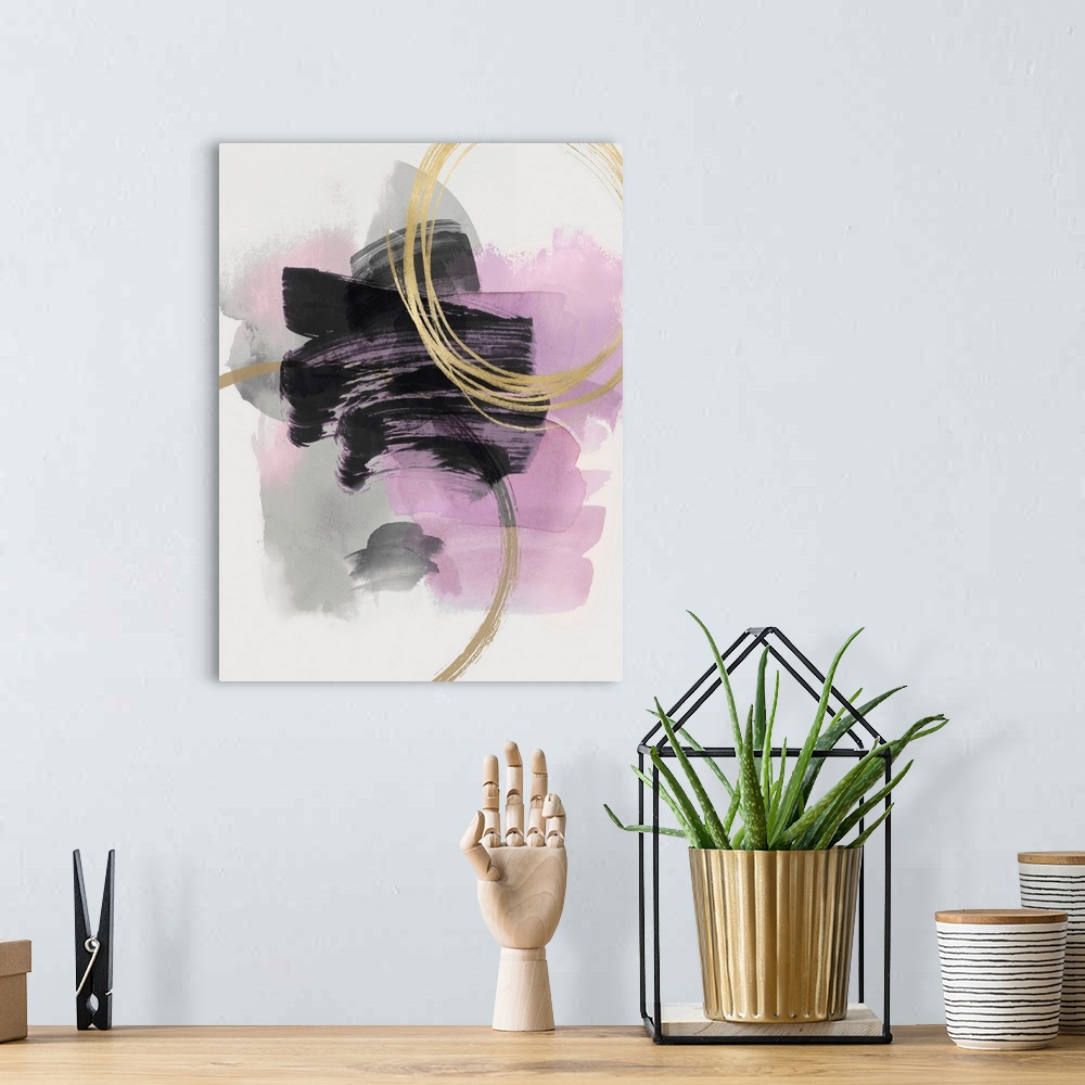 A bohemian room featuring Abstract Motion Pink