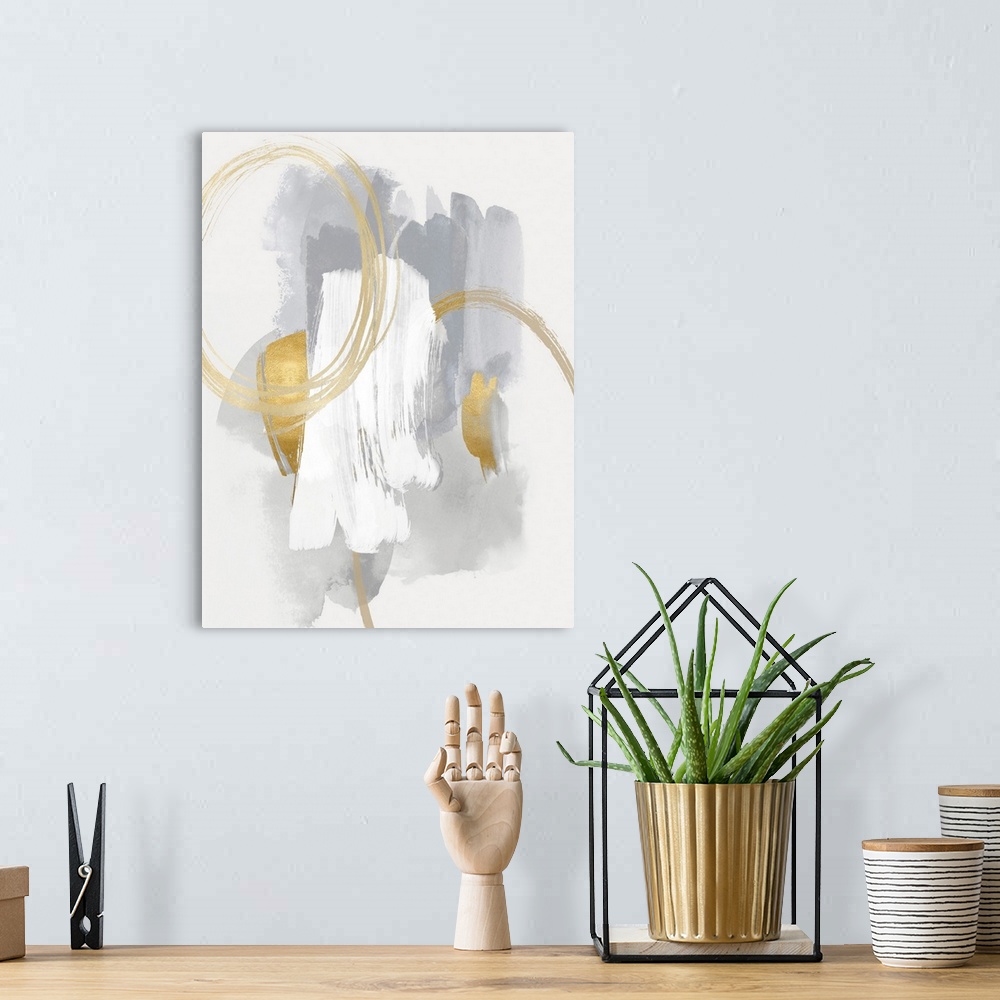 A bohemian room featuring Abstract Motion White