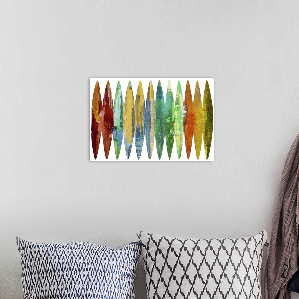 A bohemian room featuring Abstract Surfboards 3